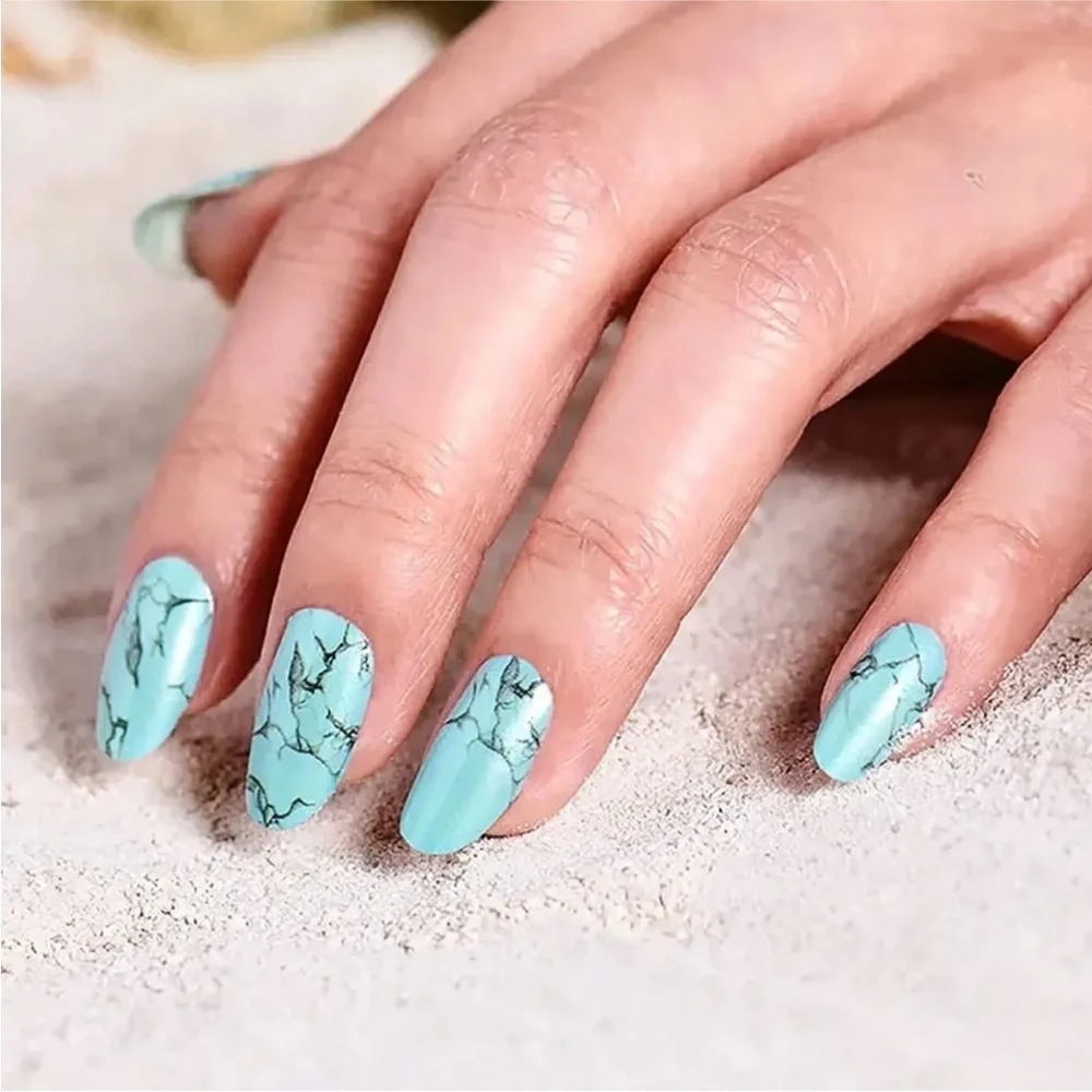 *Retired* Color Street: Mojave Turquoise | Southwestern Blue Stone Marble Frost - Picture 2 of 16